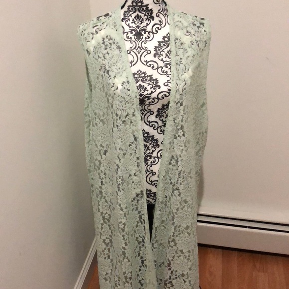 LuLaRoe Jackets & Blazers - Lularoe Mint Green Lace Joy